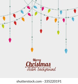 Merry Christmas colorful card design, vector illustration graphic