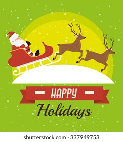 Merry christmas colorful card design, vector illustration eps 10