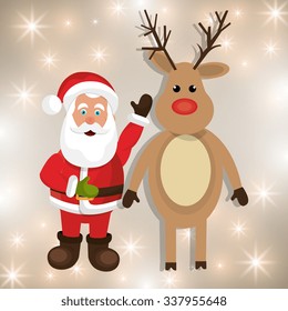 Merry christmas colorful card design, vector illustration eps 10