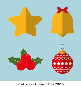 Merry christmas colorful card design, vector illustration eps10
