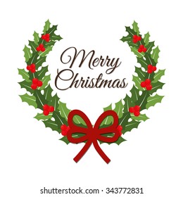 Merry christmas colorful card design, vector illustration eps10