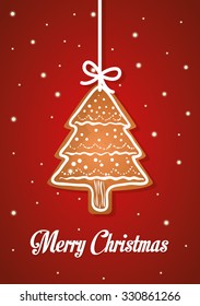 Merry christmas colorful card graphic design, vector illustration.