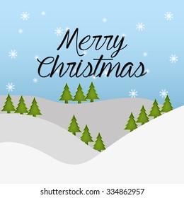 Merry christmas colorful card graphic design, vector illustration.