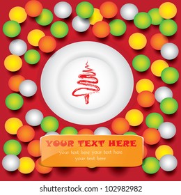 Merry christmas, colorful,Vector