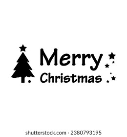 Feliz Navidad con una combinación de pinos icónicos. adecuado para saludos de tarjetas de Navidad