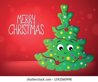 Merry Christmas composition image 1 - eps10 vector illustration.