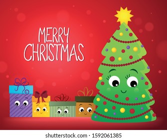 Merry Christmas composition image 2 - eps10 vector illustration.