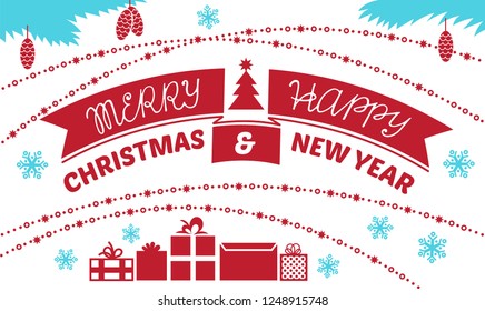 Merry Christmas concept banner. Simple illustration of Merry Christmas vector concept banner for web design