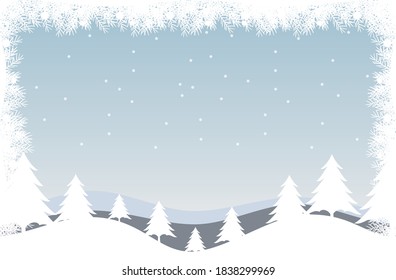 Frohe Weihnachten mit dem Konzept einer schönen Weihnachtsbaumgrafik mit der Schneesaison, sehr geeignet für die Herstellung Ihrer Weihnachtsgrußkarten