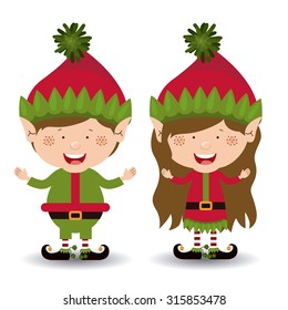 Merry Christmas concept with decoration icons design, vector illustration eps 10