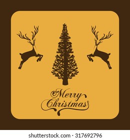Merry Christmas concept with decoration icons design, vector illustration eps 10