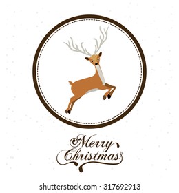 Merry Christmas concept with decoration icons design, vector illustration eps 10