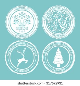 Merry Christmas concept with decoration icons design, vector illustration eps 10