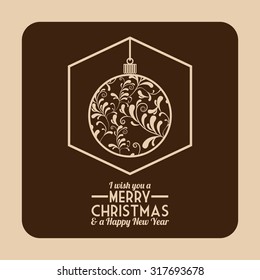 Merry Christmas concept with decoration icons design, vector illustration eps 10