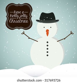 Merry Christmas concept with decoration icons design, vector illustration eps 10