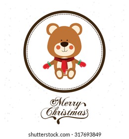 Merry Christmas concept with decoration icons design, vector illustration eps 10