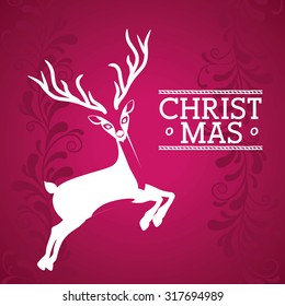 Merry Christmas concept with decoration icons design, vector illustration eps 10