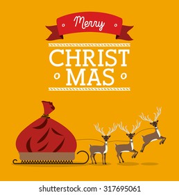 Merry Christmas concept with decoration icons design, vector illustration eps 10