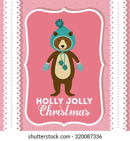 Merry Christmas concept with decoration icons  design, vector illustration eps 10