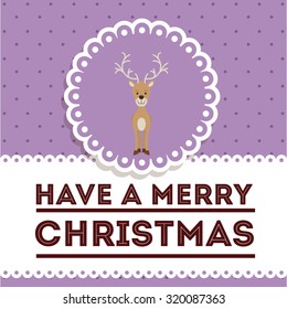 Merry Christmas concept with decoration icons  design, vector illustration eps 10