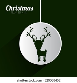 Merry Christmas concept with decoration icons  design, vector illustration eps 10