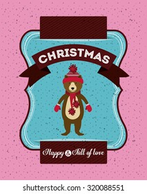 Merry Christmas concept with decoration icons  design, vector illustration eps 10