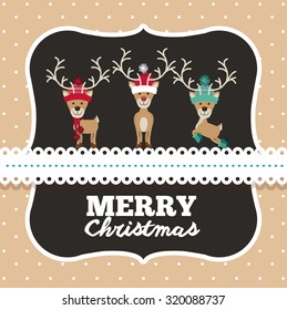 Merry Christmas concept with decoration icons  design, vector illustration eps 10