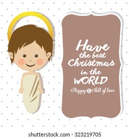 Merry Christmas concept with decoration icons design, vector illustration eps 10