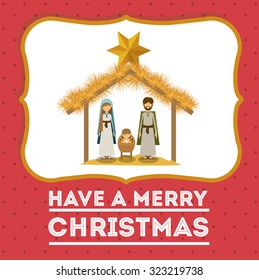 Merry Christmas concept with decoration icons design, vector illustration eps 10