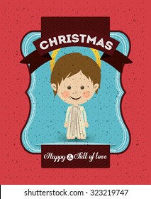 Merry Christmas concept with decoration icons design, vector illustration eps 10