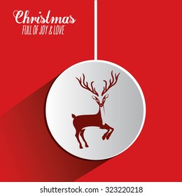 Merry Christmas concept with decoration icons design, vector illustration eps 10