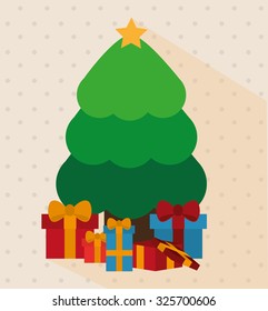 Merry Christmas concept with decoration icons design, vector illustration 10 eps graphic.