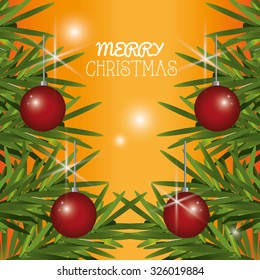 Merry Christmas concept with  decoration icons design, vector illustration 10 eps graphic.