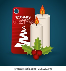 Merry Christmas concept with  decoration icons design, vector illustration 10 eps graphic.