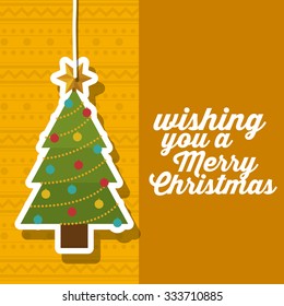 Merry Christmas concept with decoration icons  design, vector illustration eps 10