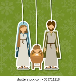 Merry Christmas concept with decoration icons  design, vector illustration eps 10