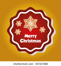 Merry Christmas concept with decoration icons design, vector illustration 10 eps graphic
