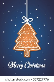 Merry Christmas concept with decoration icons design, vector illustration 10 eps graphic