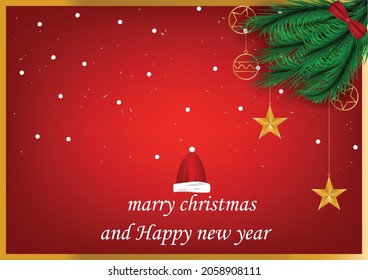 merry christmas concept, design forweb banner, christmas invitattion card and happy new year festival, vector illustration.