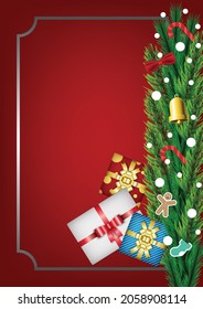 merry christmas concept, design forweb banner, christmas invitattion card and happy new year festival, vector illustration.