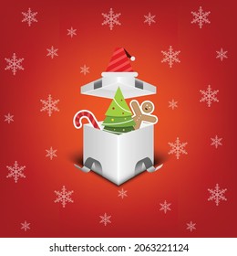 merry christmas concept, design forweb banner, christmas invitattion card and happy new year festival, vector illustration.