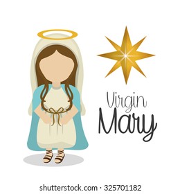 Merry Christmas concept with holy family design, vector illustration 10 eps graphic.