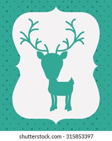 Merry Christmas concept with reindeer design, vector illustration eps 10