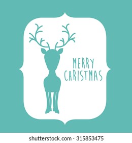 Merry Christmas concept with reindeer design, vector illustration eps 10