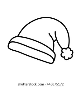 Merry Christmas concept represented by decoration hat icon. isolated and flat illustration 