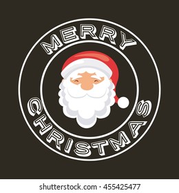 Merry Christmas concept represented by santa cartoon icon. Colorfull illustration. 