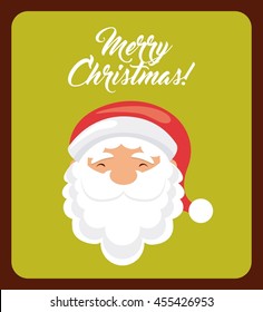 Merry Christmas concept represented by santa cartoon icon. Colorfull illustration. 