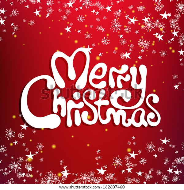 Merry Christmas Congratulation Text Card Stock Vector (Royalty Free