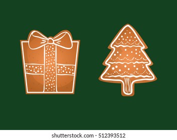 Merry christmas cookies card icon vector illustration graphic design