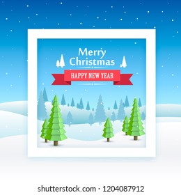 Merry christmas cover art, Happy new year background, Vector illustration